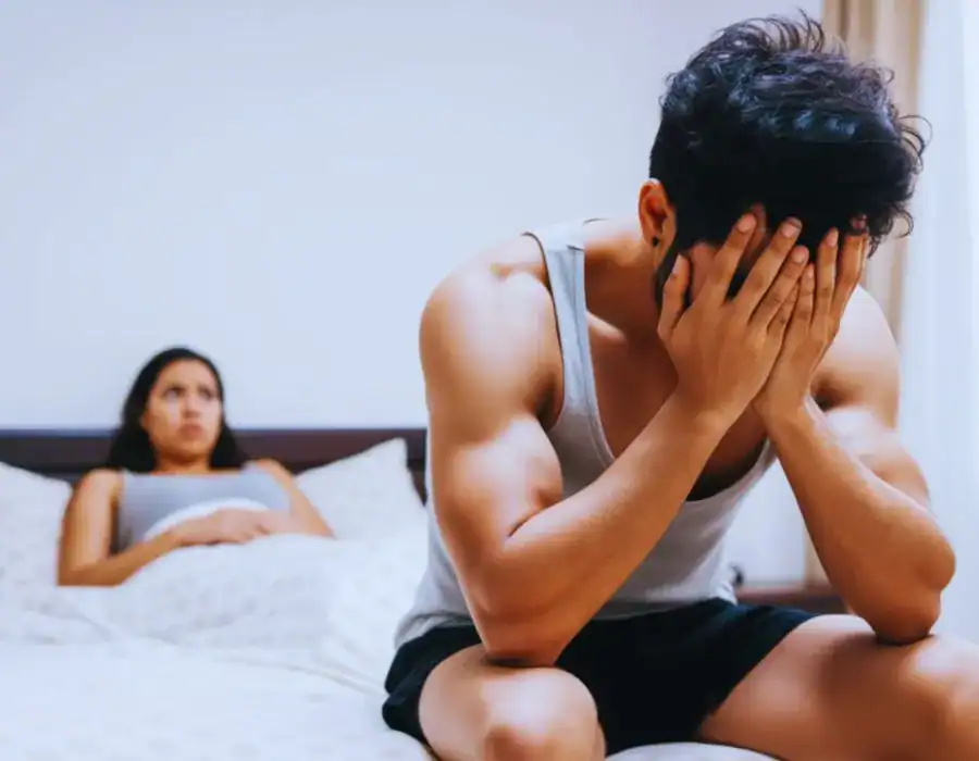Image of upset man in need of erectile dysfunction treatment Uxbridge